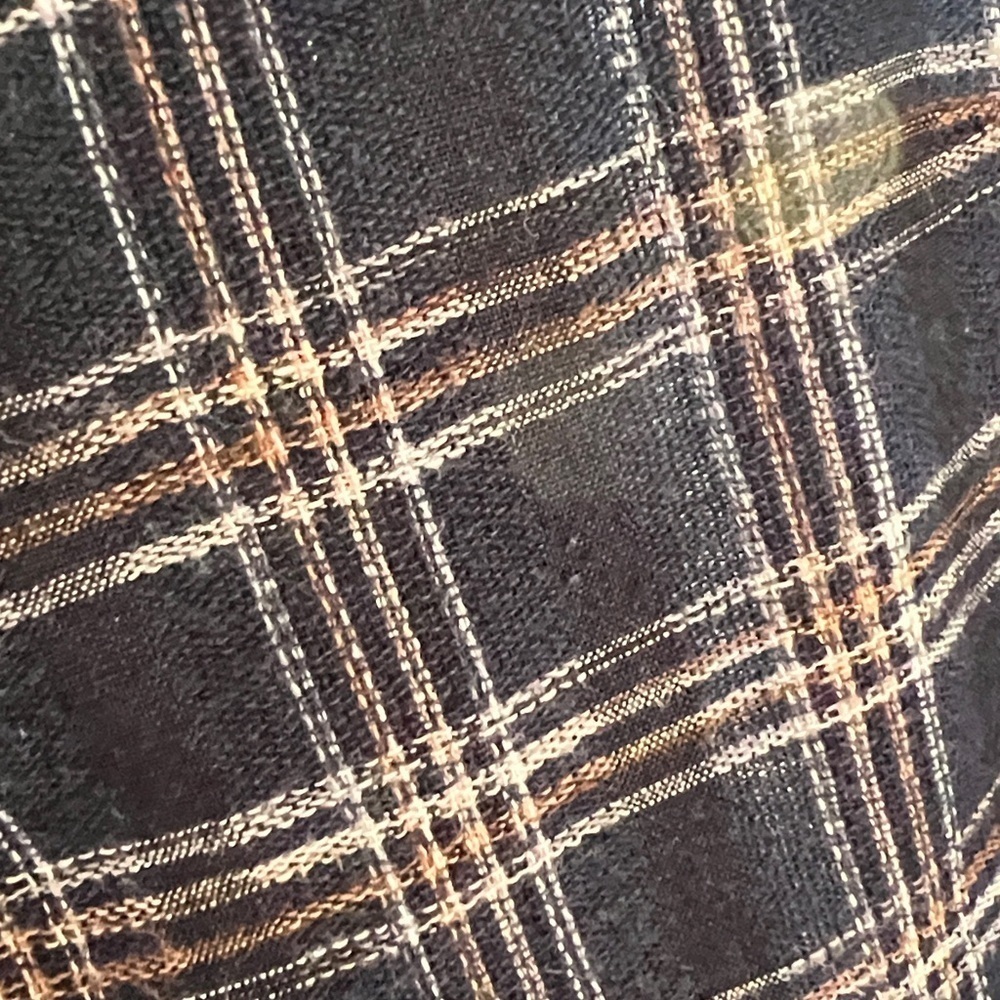 A'Reve Long Sleeve Navy Plaid with Lace - Picture 4 of 11